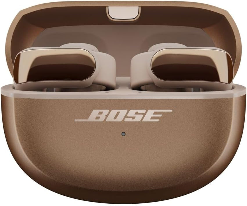 Bose Ultra Open Earbuds - Bluetooth Open Ear Earbuds with OpenAudio for Awareness, Clip-On Design for Comfort, Water Resistant, Up to 48 Hrs of Playtime, Driftwood Sand - Limited Edition Color