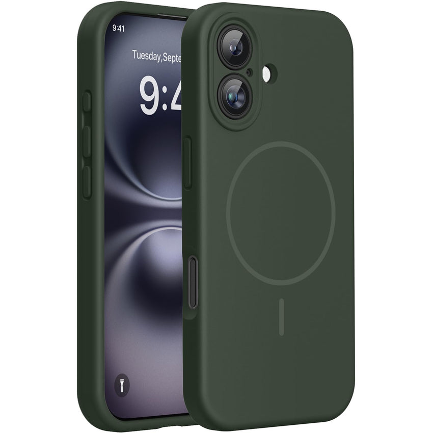 Magnetic for iPhone 17 Pro Max Case, Compatible with MagSafe, Integrated Silicone Camera Control Cover, 3.0mm Thicken Shockproof Drop Protection Phone Case for 17 ProMax, Orange