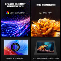 DAMI3C HT30 Portable Singing Projector | Mini Android Projector with Dual Microphones | 4K Support, WiFi, Bluetooth | Home & Outdoor Theater + Family KTV